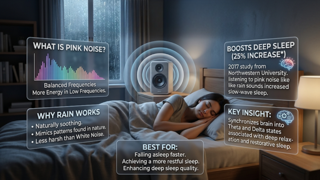 Sounds of Rain for Sleeping: Enhance deep sleep with soothing, natural rain noise.