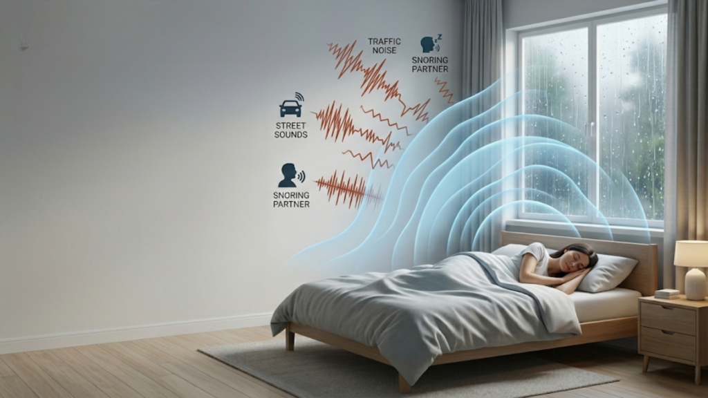 Sounds of Rain for Sleeping: Block traffic and snoring noises for better sleep quality.